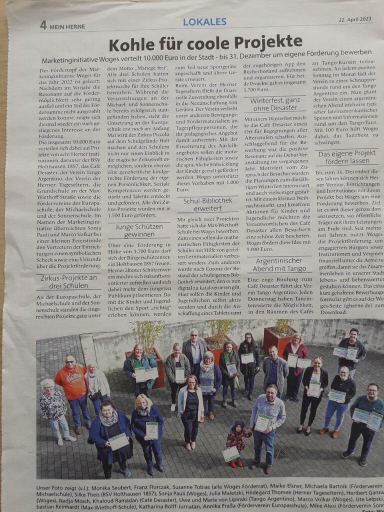Artikel in Mein Herne vom 22.04.23