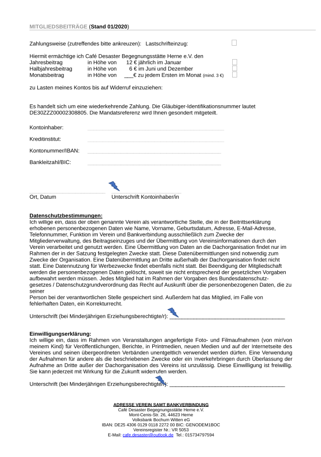 Mitgliedsantrag Seite 2