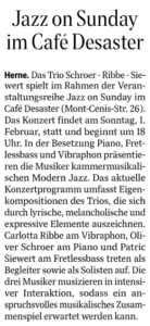 Jazz on Sunday im Februar